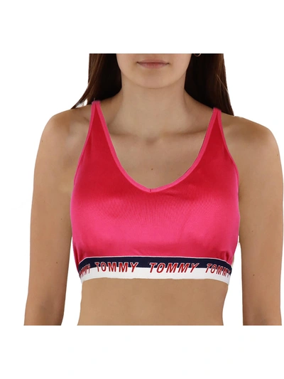 Tommy Hilfiger Sport Womens Logo Fitness Sports Bra In Multi