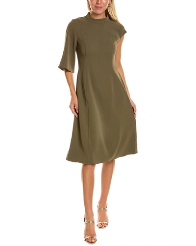 Shop Gracia One-sleeve Midi Dress In Green