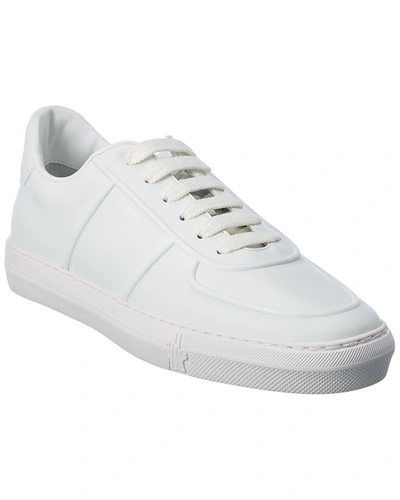 Shop Moncler Neue York Leather Sneaker In White