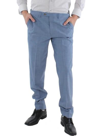 Shop Lauren Ralph Lauren Mens Classic Fit Business Suit Pants In Blue