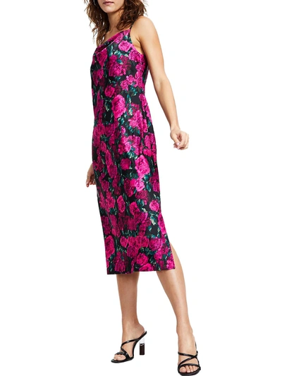 Shop Bar Iii Womens Floral Midi Slip Dress In Multi