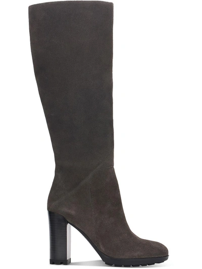 Shop Kenneth Cole New York Justin 2.0 Womens Suede Tall Knee-high Boots In Grey