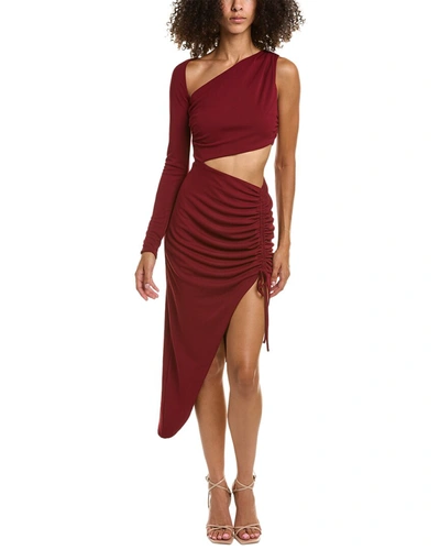 Shop Nicholas Paulina Midi Dress In Red