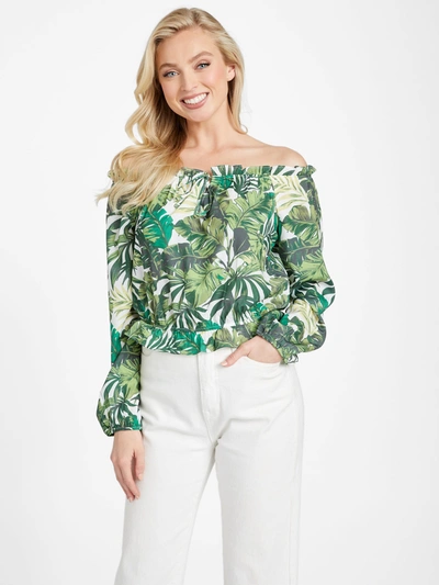 Guess Factory Gallia Off-the-shoulder Top In Multi