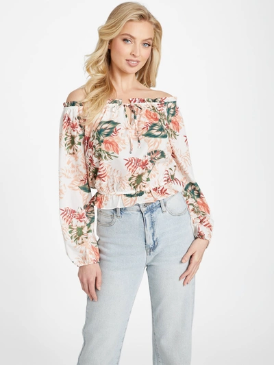 Guess Factory Gallia Off-the-shoulder Top In Multi