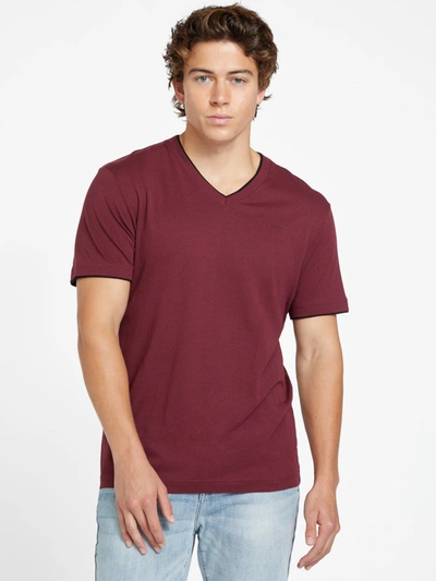 Guess Factory Armin V-neck Tee In Multi