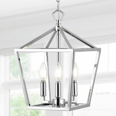 Jonathan Y Ojai 10" 3-light Iron Classic Modern Lantern Led Pendant