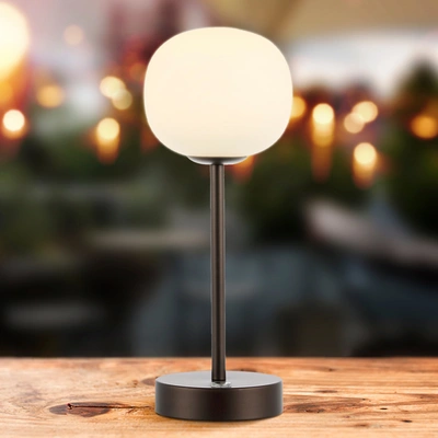 Jonathan Y Natalia 12.25" Modern Minimalist Iron Rechargeable Integrated Led Table Lamp