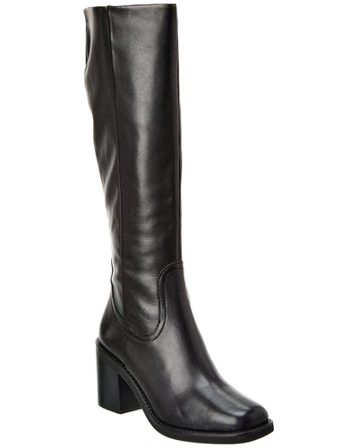 Shop Seychelles Itinerary Leather Knee-high Boot In Black