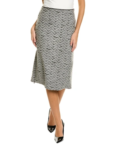 Shop Snider Palace Wool-blend Skirt In Grey