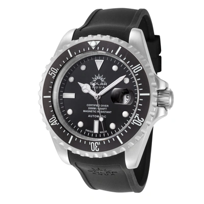 Shop Solar Aqua Men's 45mm Watch In Black