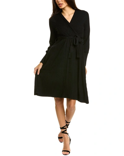 Shop Moonsea Surplice Mini Dress In Black