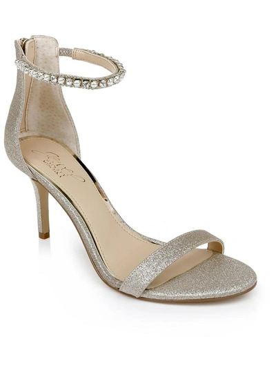 Shop Jewel Badgley Mischka Landen Womens Glitter Ankle Heels In Silver