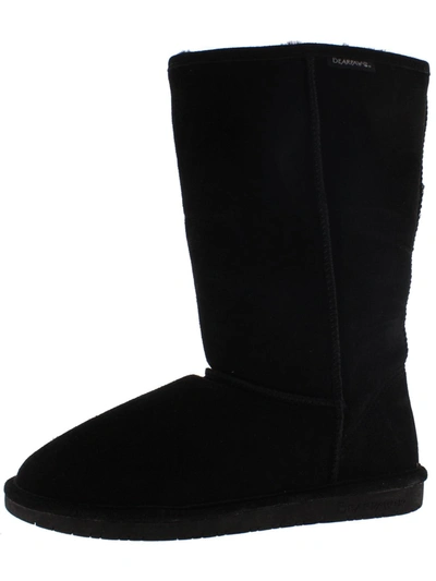 Shop Bearpaw Emma Womens Suede Winter Casual Boots In Black