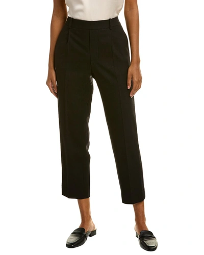 Shop Vince Flannel High Waisted Wool-blend Pant In Black