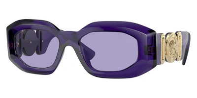 Shop Versace Men's 54mm Sunglasses In Purple