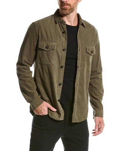 Shop Frame Double Pocket Micro Cord Shirt In Green