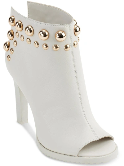 Shop Karl Lagerfeld Bonnie Womens Peep Toe Dressy Booties In White