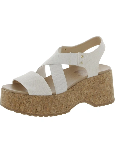 Shop Dr. Scholl's Shoes Dottie Womens Slingback Slip-on Platform Sandals In White