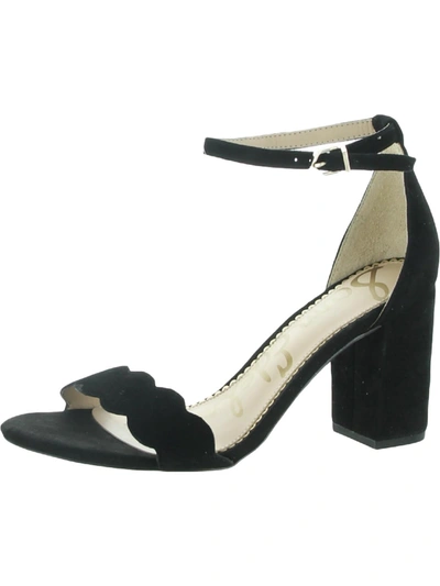 Shop Sam Edelman Odila Womens Scalloped Heel Sandals In Black