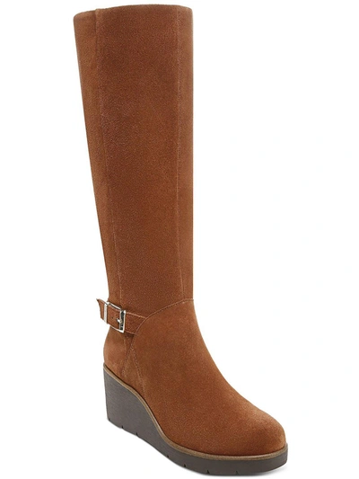 Shop Giani Bernini Atlinaa Womens Suede Tall Knee-high Boots In Brown