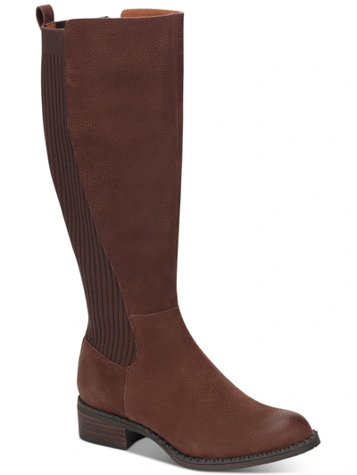 Shop Gentle Souls By Kenneth Cole Best Womens Leather Chelsea Knee-high Boots In Brown