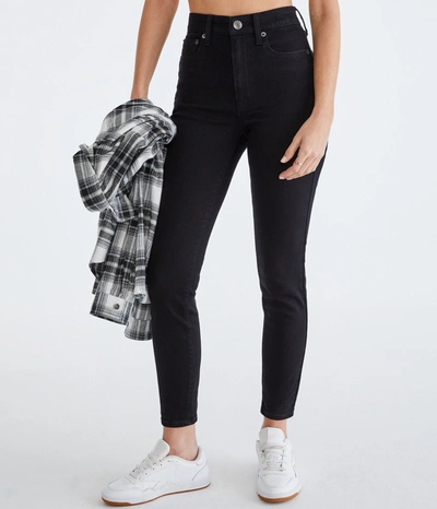 Shop Aéropostale Seriously Stretchy Super High-rise Ankle Jegging In Black