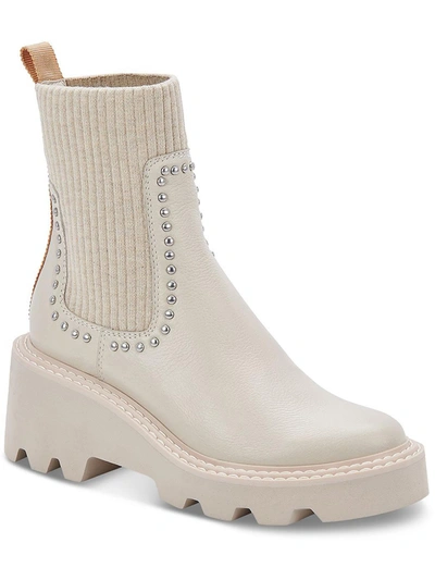 Shop Dolce Vita Hoven Womens Leather Studded Chelsea Boots In Multi