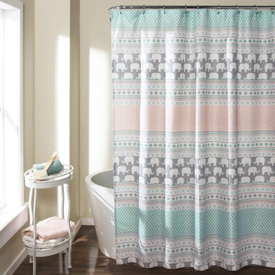 Shop Lush Decor Elephant Stripe Shower Curtain