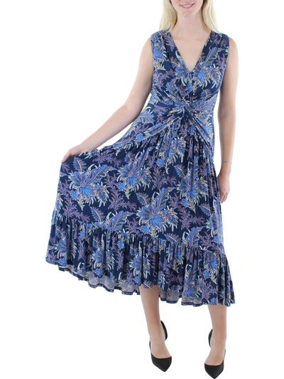 Shop Lauren Ralph Lauren Womens Floral Long Maxi Dress In Multi