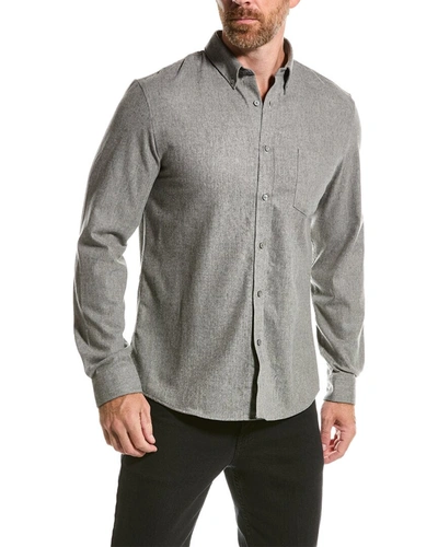 Shop Frame Wool-blend Shirt In Grey