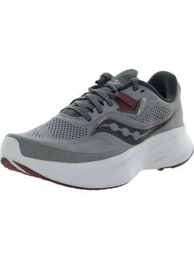 Shop Saucony Guide 15 Womens Fitness Workout Running Shoes In Grey