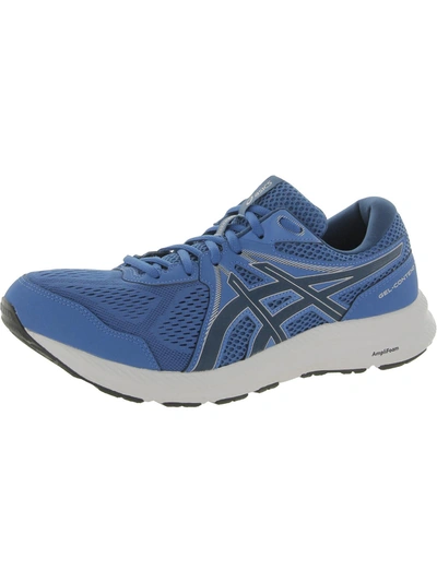 Shop Asics Gel - Contend 7 Mens Fitness Gym Running Shoes In Blue