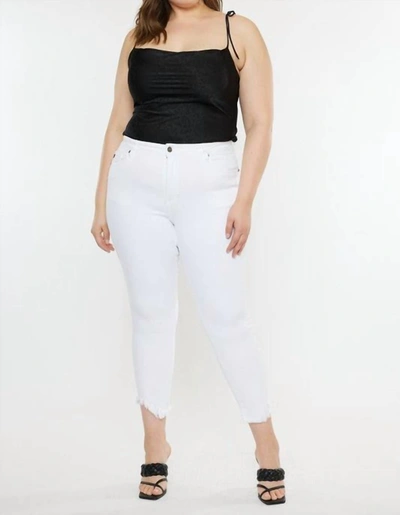 Shop Kancan High Rise Straight Slim Jeans In White