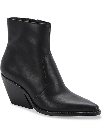 Shop Dolce Vita Volli Womens Leather Pointed Toe Ankle Boots In Black