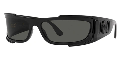 Shop Versace Men's 67mm Sunglasses In Black