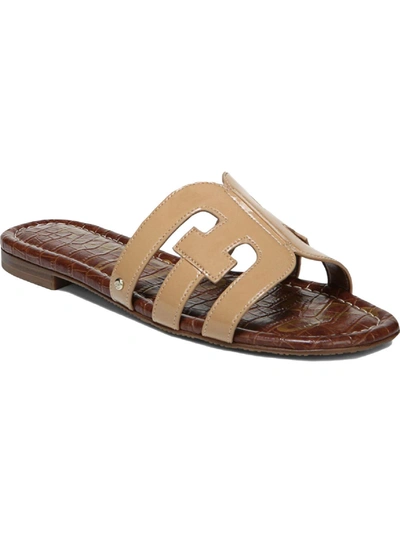 Shop Sam Edelman Bay Womens Cut-out Slip On Slide Sandals In Beige