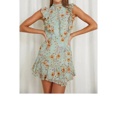 Shop One And Only Collective Floral Printed Mini Dress In Multi