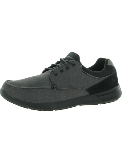 Skechers Elent mosen Mens Leather Lifestyle Slip on Sneakers In