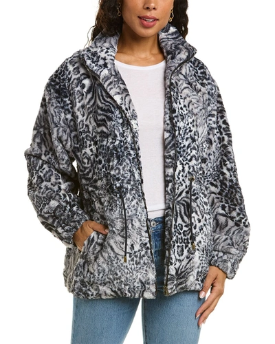 Shop Johnny Was Drawstring Silk-lined Jacket In Grey