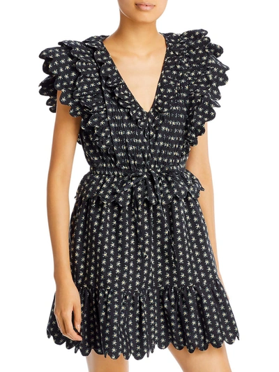 Shop Sea New York Womens Floral Mini Tunic Dress In Black