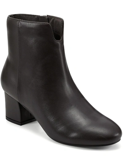 EASY SPIRIT KAREN WOMENS LEATHER SIDE ZIP ANKLE BOOTS 