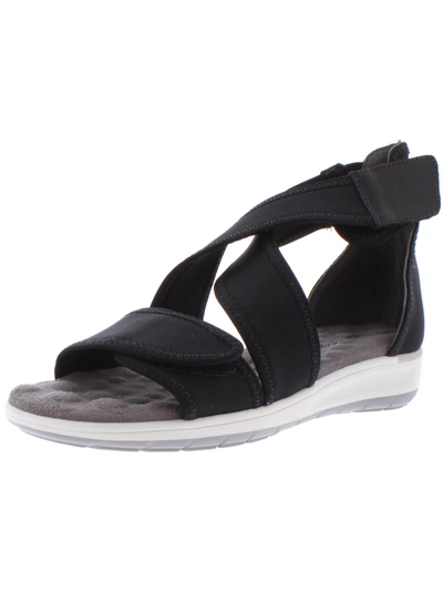 Shop Walking Cradles Stardust Womens Strappy Casual Wedges In Black