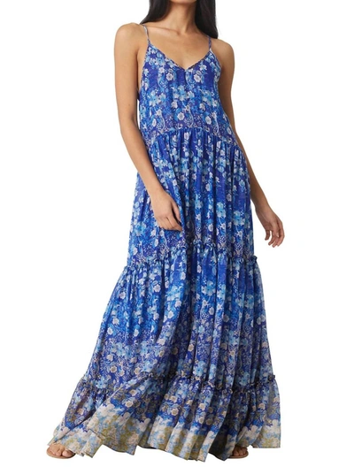 Shop Misa Kali Dress In Lapis Ombre In Blue