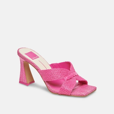 Shop Dolce Vita Nitro Heels In Orchid Rafia In Pink