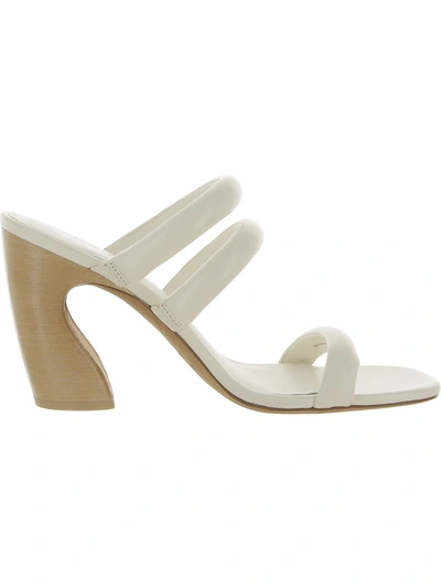 Shop Vince Dara Womens Leather Slip On Heels In White