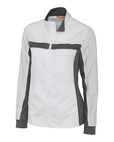 Shop Cutter & Buck Cbuk Ladies' Swish Full-zip Jacket In White