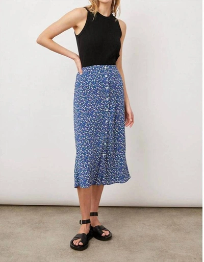 Shop Rails Rosetta Ditsy Floral Skirt In Navy In Blue