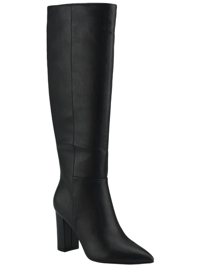 Shop Marc Fisher Grapple Womens Faux Leather Tall Knee-high Boots In Black