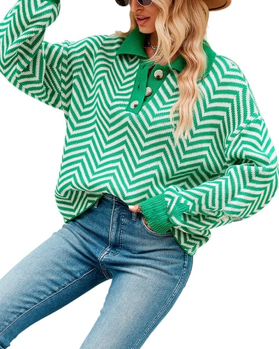 Shop Luna Tuccini Sweater In Green